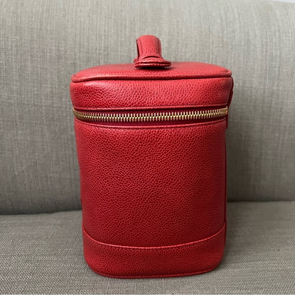Chanel Timeless Vanity Case, Red Caviar Leather Bag - Picture 14 of 16